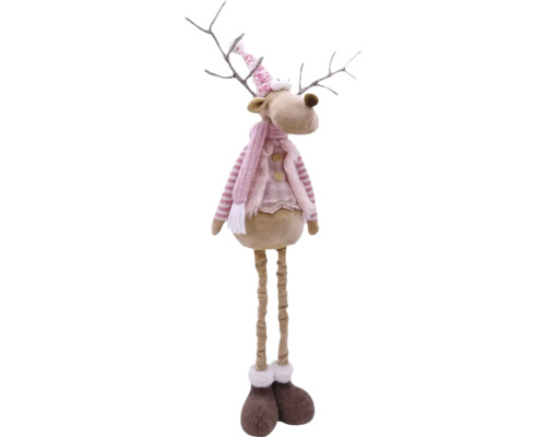 Dekoratívny los s čiapkou a šálom na vianočné obdobie