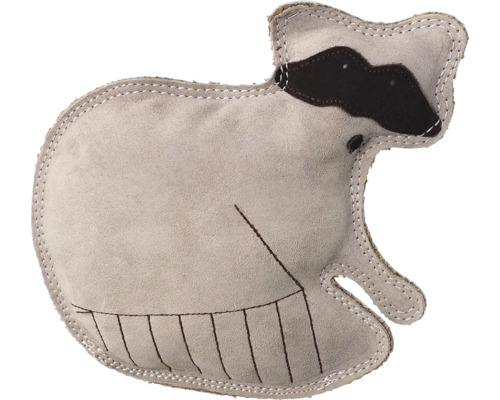 Hračka Dog Fantasy Dura-fused mýval pískací, koža a juta 18,5 cm Hračka medvedík čistotný z látky