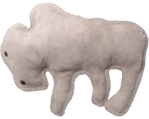 Hračka Dog Fantasy Dura-fused bizón pískací, koža a juta 28cm Bizón z tkaniny ako hračka