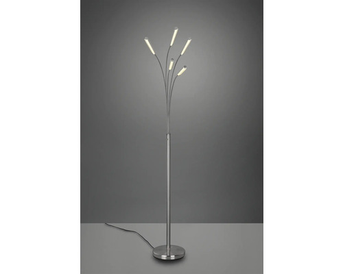Stojacia lampa s piatimi kovovými ramenami