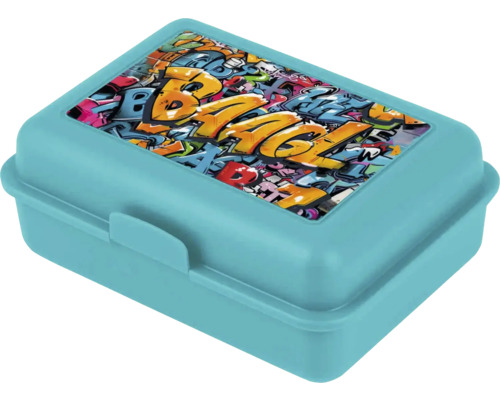 Box na desiatu s graffiti motívom na veku