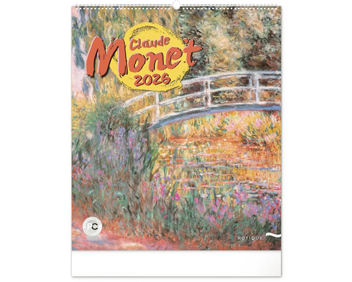 Kalendár Claude Monet na rok 2025 s motívom maľby