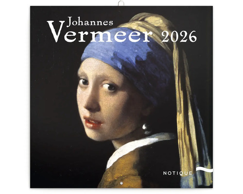 Poznámkový Johannes Vermeer 2026 Nástenný kalendár Johannes Vermeer 2026