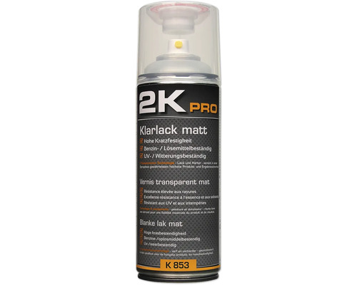 Farba v spreji 2K PRO matný bezfarebný lak 400 ml
