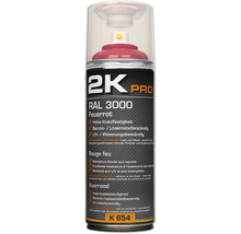2K Pro sprej, ohnivo červená RAL 3000, odolný proti poškriabaniu, benzínu a UV žiareniu.