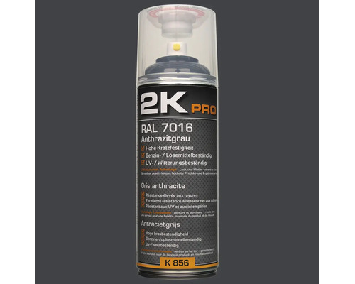 Farba v spreji 2K PRO lesk RAL7016 antracitovo šedá 400 ml 2K Pro RAL 7016 Antracitová sivá farba v spreji