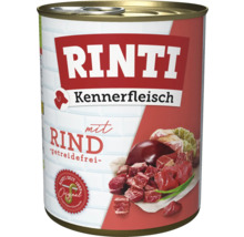 Rinti Kennerfleisch s hovädzím mäsom, bezobilné mokré krmivo pre psy v konzerve