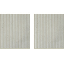 Dva dekoratívne prvky s vertikálnym rebrovaným dizajnom