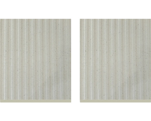 Dva dekoratívne prvky s vertikálnym rebrovaným dizajnom