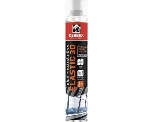 Montážna pena PUR DEN BRAVEN 3D pružná pištoľová 750 ml Debbex Elastic 3D montážna pena
