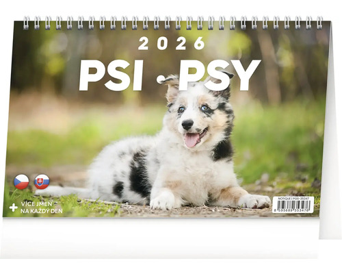 Stolový kalendár 2026 s motívom psa