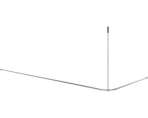 Rohová sprchová tyč so stropnou podperou
