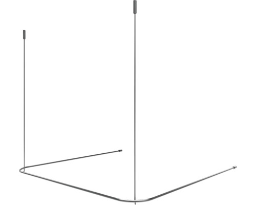 Tyč na sprchový záves do rohu