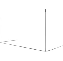 Rohová sprchová tyč na montáž v kúpeľniach