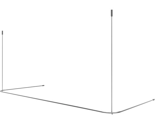 Rohová sprchová tyč na montáž v kúpeľniach