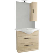 Umývadlo so skrinkou, zrkadlová skrinka a osvetlenie