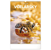 Včelársky kalendár 2026 s detailným záberom včely