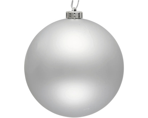 Vianočné ozdoby plastové Ø 15 cm strieborné matné Vianočná guľa na zavesenie