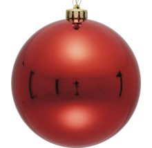 Červená vianočná guľa so závesom