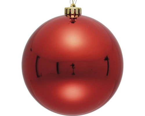 Červená vianočná guľa so závesom