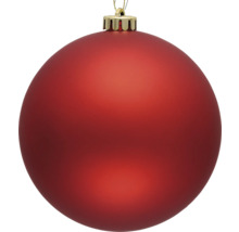 Červená vianočná guľa so závesom