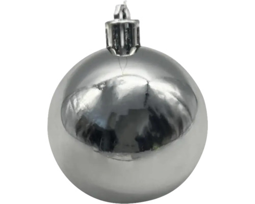 Strieborná vianočná guľa