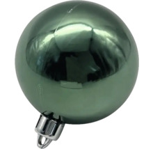 Zelená vianočná guľa so strieborným závesom