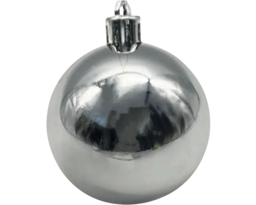 Strieborná vianočná guľa