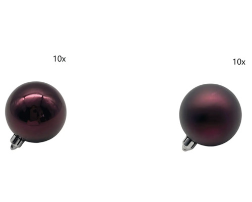 Desať plastových vianočných gúľ