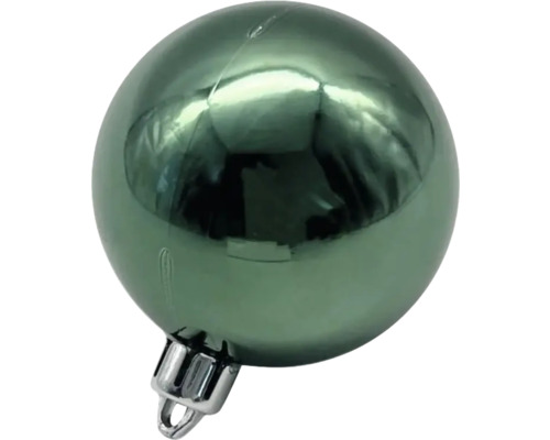 Zelená sklenená vianočná guľa so závesom