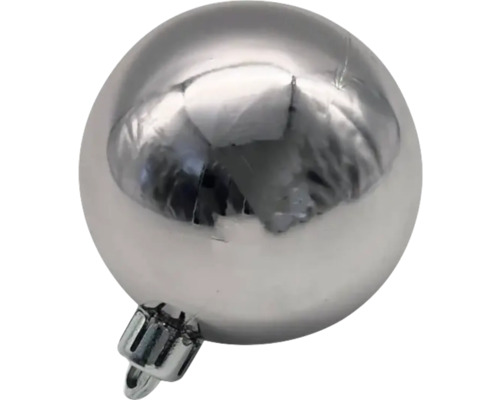 Strieborná vianočná guľa na ozdobu