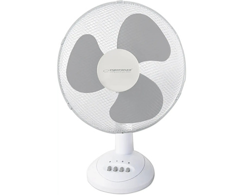 Stolný ventilátor s tromi lopatkami a stupňami rýchlosti