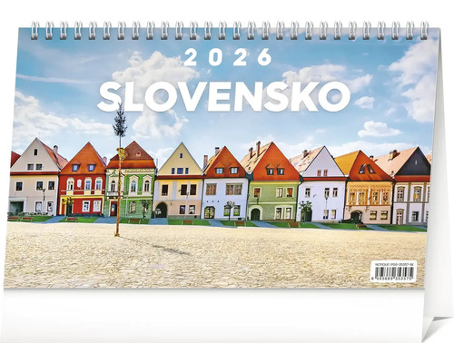 Stolový kalendár Slovensko 2026 Stolový kalendár Slovensko 2026 s obrázkom historického radu domov