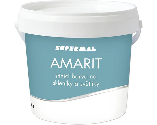 Tieniaca farba na skleníky a svetlíky Amarit modrá 1 kg Vedro tónovacej farby Supermal Amarit pre skleníky a svetlíky