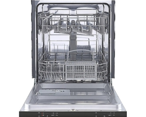 Otvorená umývačka riadu s košmi na príbory a umývacími ramenami