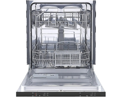 Otvorená umývačka riadu s niekoľkými košmi