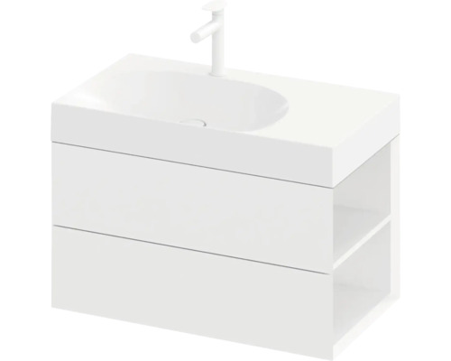 Skrinka pod umývadlo s umývadlom a vodovodnou batériou