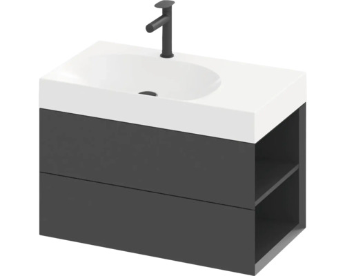 Skrinka pod umývadlo s dvomi zásuvkami, umývadlom a batériou