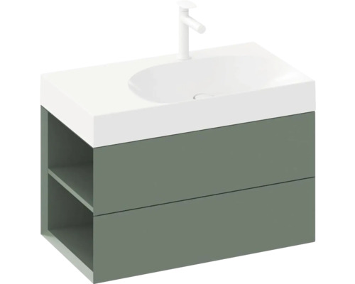 Skrinka pod umývadlo s dvoma zásuvkami a policou