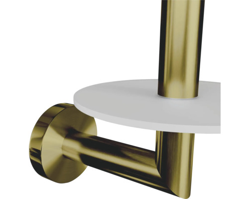 Kovový držiak toaletného papiera s poličkou