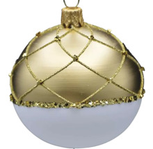 Vianočná ozdoba, dvojfarebná s trblietavými akcentmi