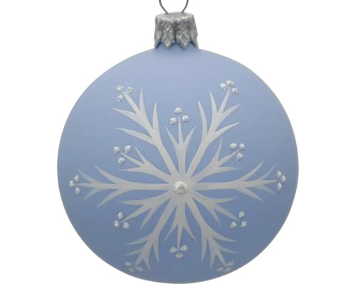 Vianočná guľa so vzorom snehovej vločky