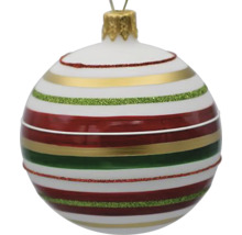 Vianočná ozdoba s pruhovaným vzorom