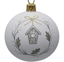 Vianočná ozdoba s motívom vtáčej búdky