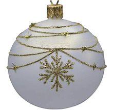 Vianočná guľa so vzorom snehovej vločky