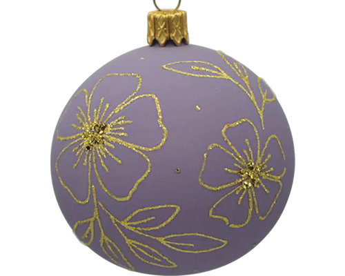 Vianočná guľa s kvetinovým vzorom