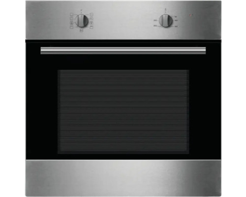 Vstavaná nerezová rúra so sklenenou prednou stranou a otočnými gombíkmi