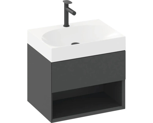 Umývadlo s umývadlovou skrinkou a batériou