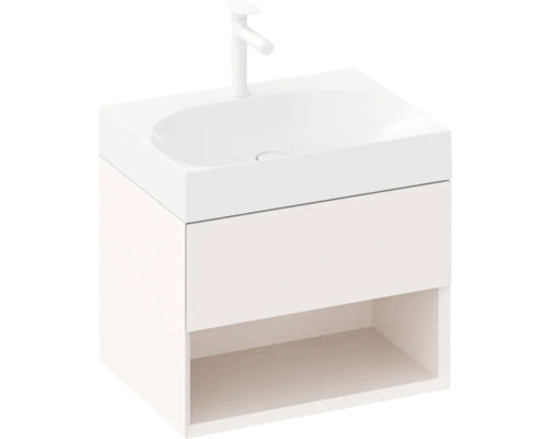 Skrinka pod umývadlo so zásuvkou a otvorenou priehradkou