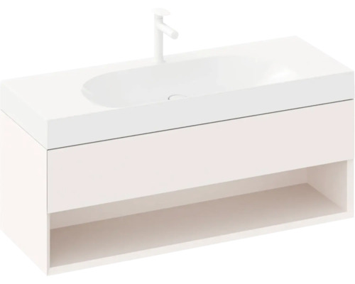 Umývadlo s umývadlovou skrinkou a spodnou skrinkou do kúpeľne